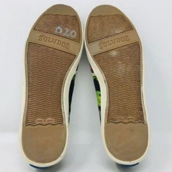 Soludos canvas flats tropical floral print slip on US 8 BoxG - Picture 5 of 6